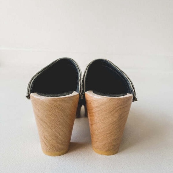 No. 6 Store New School deep lake Clog clogs mules wooden Leopard Pony calf hair - Picture 6 of 9